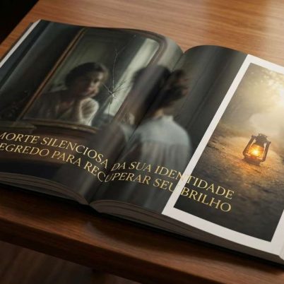 High-end editorial photography for: A Morte Silenciosa da Sua Identidade e O Segredo Para Recuperar Seu Brilho